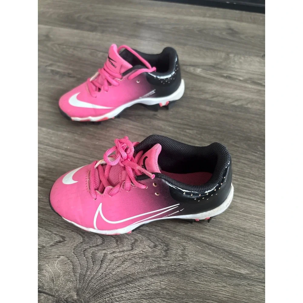 Nike Hyperdiamond 4 Keystone Pink Black Girls Softball Cleats CZ5919-610 13C